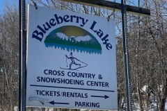 The sign for Blueberry Lake Cross Country Skiing Center