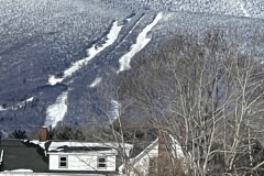 View of Sugarbush ski slopes in Vermont