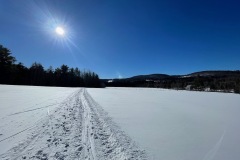 The snow was soft as the  sun got higher.