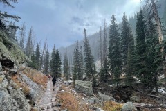 Walking down the trail