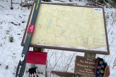 Trail map at the lot