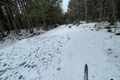 Crossing some rocky areas on the trail.