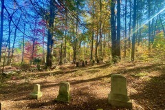 Gravestones in the Meloon Cemetery, Deerfield, NH