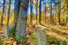 The entrance to the Meloon Cemetery off of Reservation Road in Deerfield NH