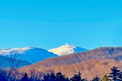 Mt. Washington glowing in the background. 