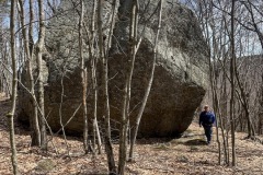 One of the large glacial erratics near the summit.
