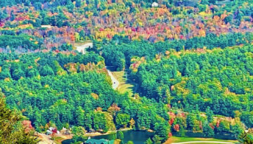 Fall Foliage from the top of Gunstock Mountain